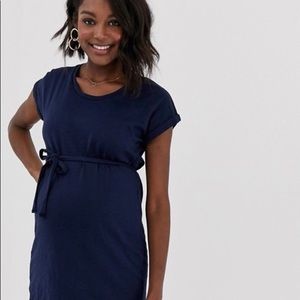 Mamalicious Lace Trim Shift Dress Sz Med maternity